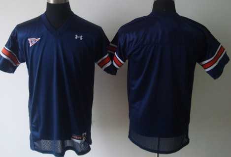 Mens Auburn Tigers Customized Navy Blue Jersey